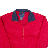 ST JOHN'S BAY Mens Fleece Jacket Red 90s XL