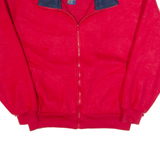 ST JOHN'S BAY Mens Fleece Jacket Red 90s XL