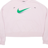 NIKE Cropped Womens Pink Hoodie S