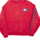 TOMMY HILFIGER Mens Red Hoodie XS