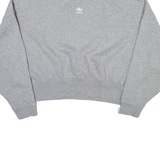 ADIDAS ORIGINALS Cropped Womens Sweatshirt Grey UK 10