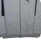 PUMA Full Zip Mens Sweatshirt Grey High Neck L