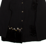 MARA LEA Womens Overcoat Jacket Black Wool S