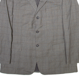 PIATTELLI Mens Blazer Jacket Grey Wool Check XL