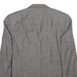 PIATTELLI Mens Blazer Jacket Grey Wool Check XL