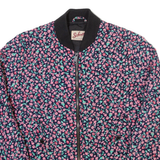 SCHOTT Womens Bomber Jacket Black Floral M