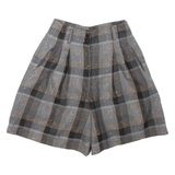 EMIS Womens Casual Shorts Grey Check XS W26