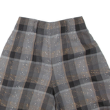 EMIS Womens Casual Shorts Grey Check XS W26