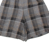 EMIS Womens Casual Shorts Grey Check XS W26