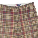 CHAPS Mens Chino Shorts Red Check M W34
