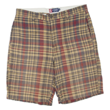 CHAPS Mens Chino Shorts Red Check M W34