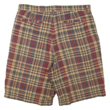 CHAPS Mens Chino Shorts Red Check M W34