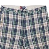 CHAPS Mens Chino Shorts Green Check XL W38