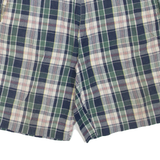 CHAPS Mens Chino Shorts Green Check XL W38