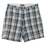 CHAPS Mens Chino Shorts Green Check XL W38
