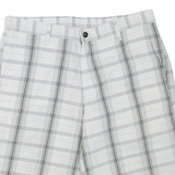 DICKIES Mens Chino Shorts White Check M W34