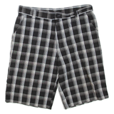 DICKIES Mens Casual Shorts Black Check XL W38