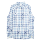 WRANGLER Womens Shirt Blue Crazy Pattern Long Sleeve M