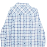 WRANGLER Womens Shirt Blue Crazy Pattern Long Sleeve M