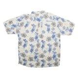 M.E SPORT Mens Hawaiian Shirt Beige Crazy Pattern XL