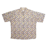 PIERRE CARDIN Mens Shirt Beige Colourblock 2XL