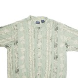 PURITAN Mens Hawaiian Shirt Green Crazy Pattern XL