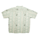 PURITAN Mens Hawaiian Shirt Green Crazy Pattern XL