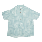 CAMPIA Mens Shirt Blue Crazy Pattern XL