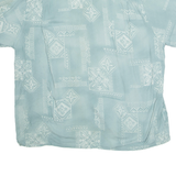 CAMPIA Mens Shirt Blue Crazy Pattern XL