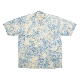 SANTICKS Mens Shirt Blue Crazy Pattern M