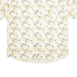 CROSSINGS Mens Hawaiian Shirt Beige Crazy Pattern L