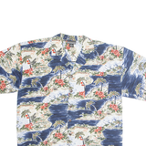 MONTAGE Mens Shirt Blue Crazy Pattern L