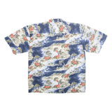 MONTAGE Mens Shirt Blue Crazy Pattern L