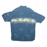 CAMPIA Mens Hawaiian Shirt Blue Crazy Pattern XL