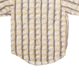 BASIC OPTIONS Mens Hawaiian Shirt Beige Crazy Pattern L