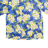 ISLAND RESERVE Womens Shirt Blue Floral L