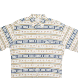 PIERRE CARDIN Mens Shirt Beige Crazy Pattern M