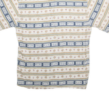 PIERRE CARDIN Mens Shirt Beige Crazy Pattern M