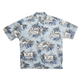 HOLLIS RIVER Mens Hawaiian Shirt Blue Floral XL
