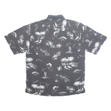 MILANO BAY Mens Shirt Grey Crazy Pattern L