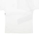 MADISON Mens Polo Shirt White Geometric S
