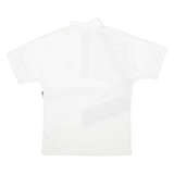 MADISON Mens Polo Shirt White Geometric S