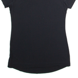 REEBOK Womens T-Shirt Black XS