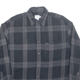 CALVIN KLEIN JEANS Mens Shirt Black Check Long Sleeve S