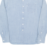 LEVI'S Denim Look Mens Plain Shirt Blue Long Sleeve S