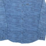 LEE Mens Shirt Blue Camouflage Long Sleeve S