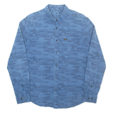 LEE Mens Shirt Blue Camouflage Long Sleeve S