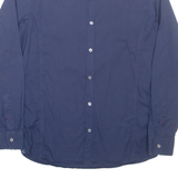 TED BAKER Mens Plain Shirt Blue Long Sleeve M