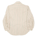 RALPH LAUREN Womens Shirt Beige Pinstripe Long Sleeve UK 4