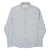 ALL SAINTS Mens Plain Shirt Grey Long Sleeve S